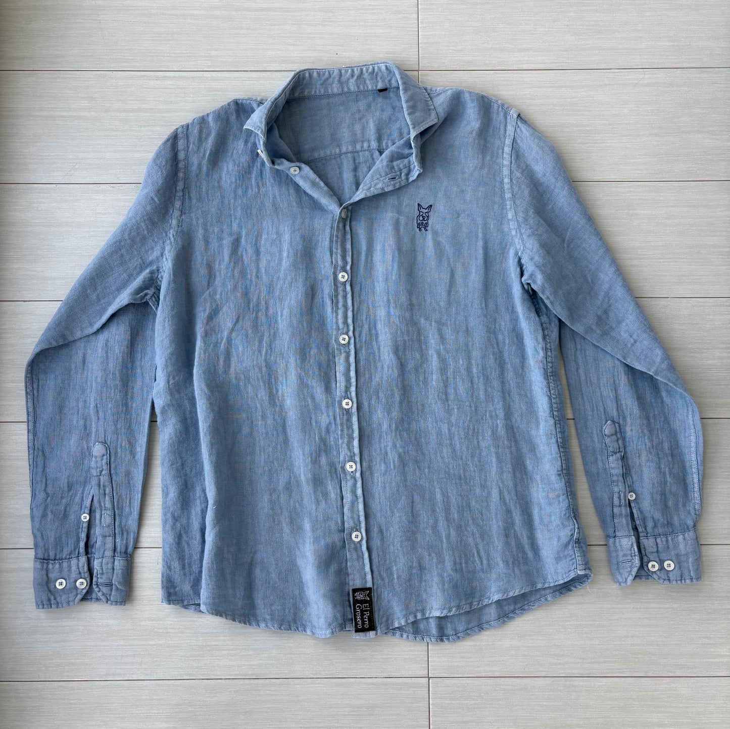 CAMISA LINO AZUL TO BUY: DM IG